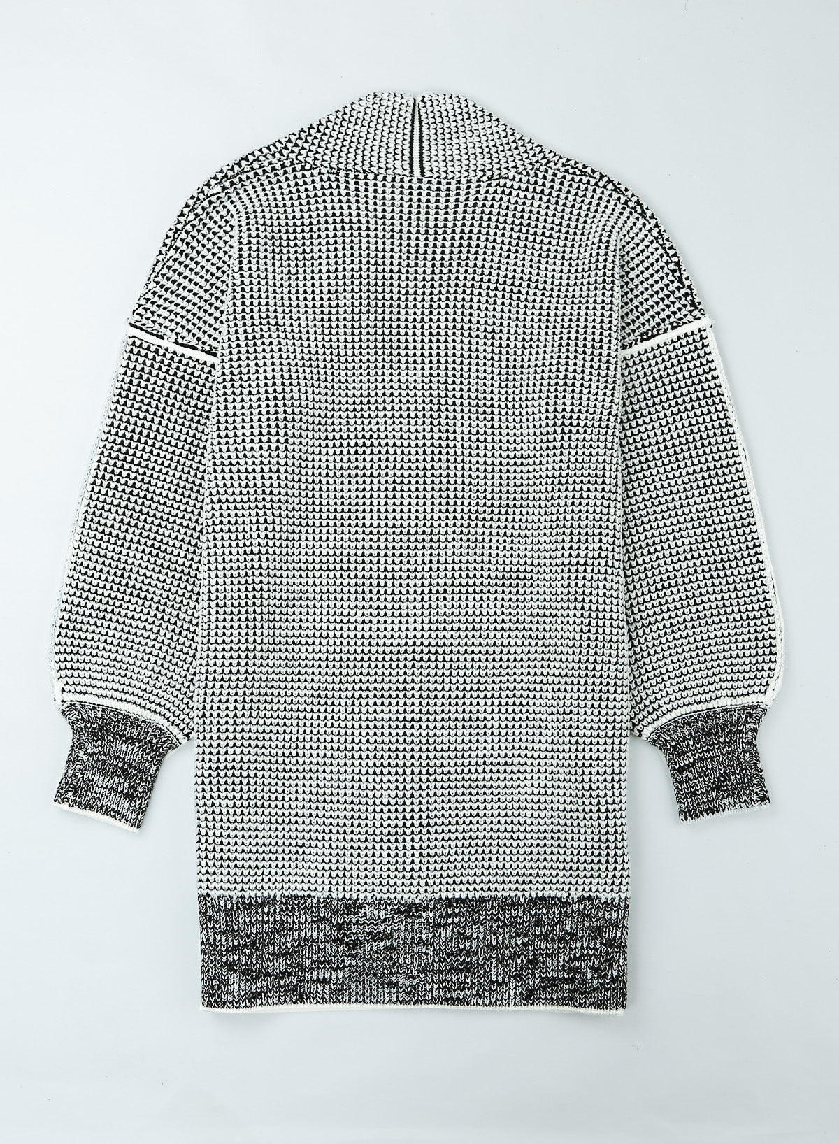 Gray Plus Size Textured Knit Cardigan