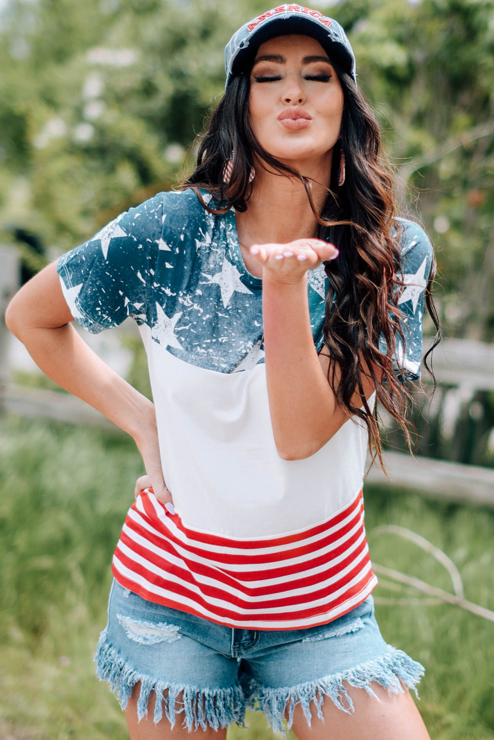 The US Stars and Stripes Inspired Top