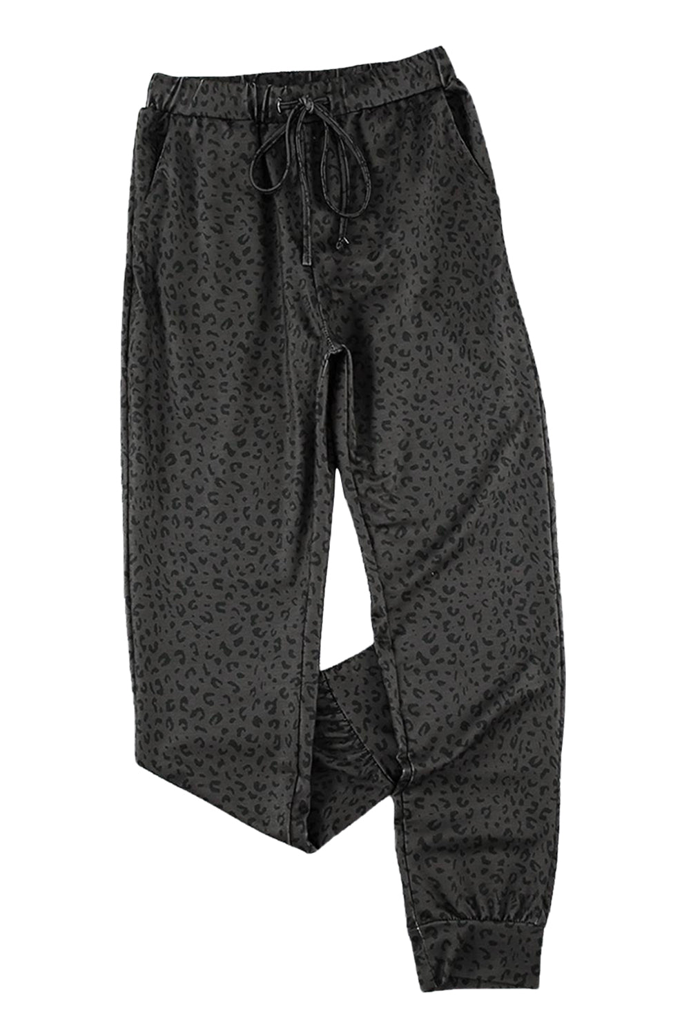 Black Breezy Leopard Joggers