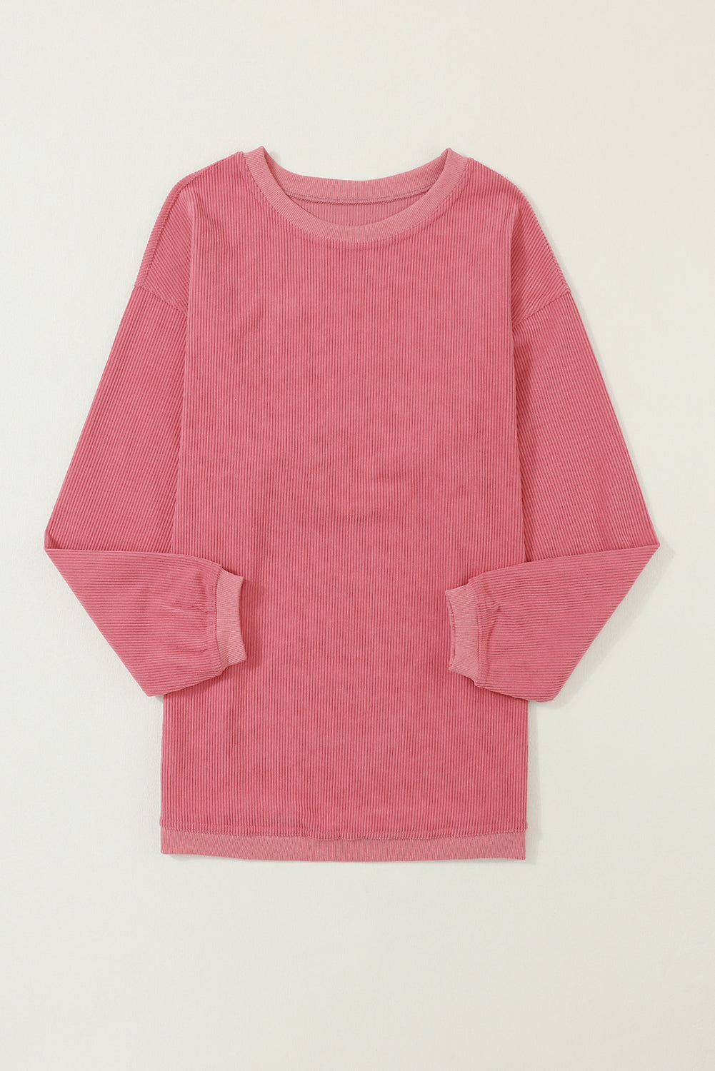 Strawberry Pink MERRY Christmas Corded Pullover Sweatshirt