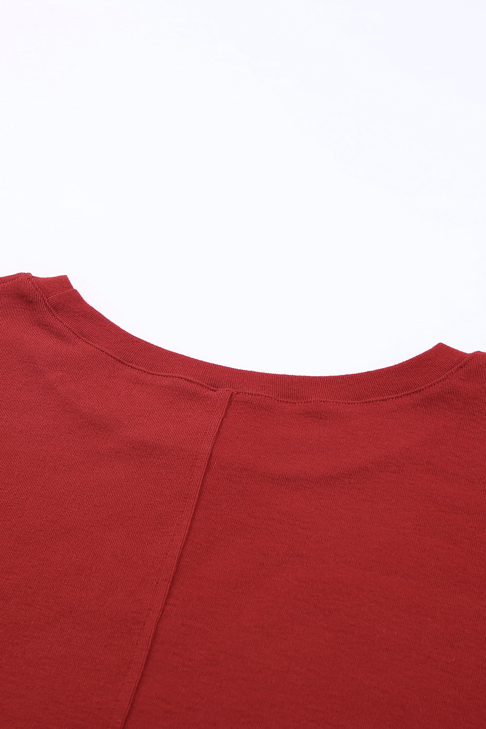 Red Dahlia Piping Detail Plus Size Long Sleeve Top