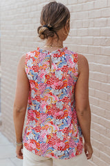 Multicolor Floral Print Relaxed Tank Top