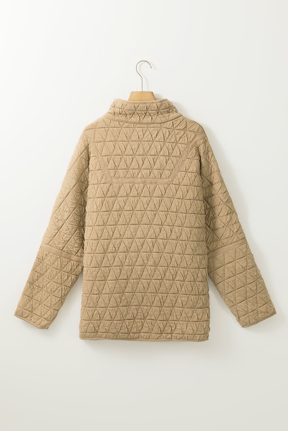 Sage Green Solid Quilted Pullover and Pants Outfit