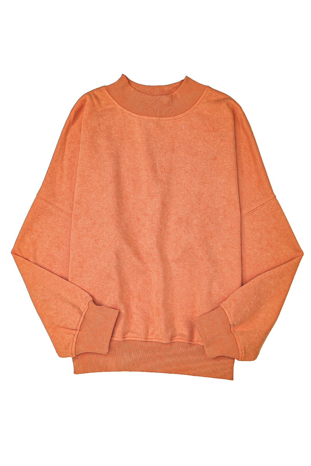 Brown Drop Shoulder Crew Neck Pullover Sweatshirt