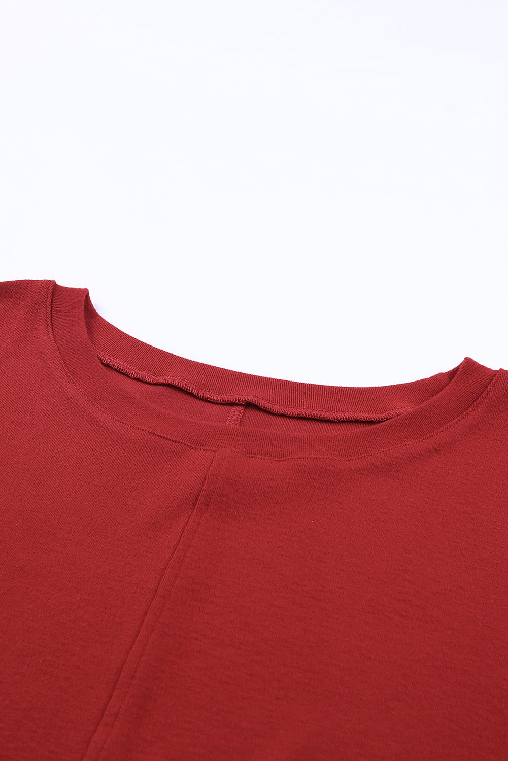 Red Dahlia Piping Detail Plus Size Long Sleeve Top