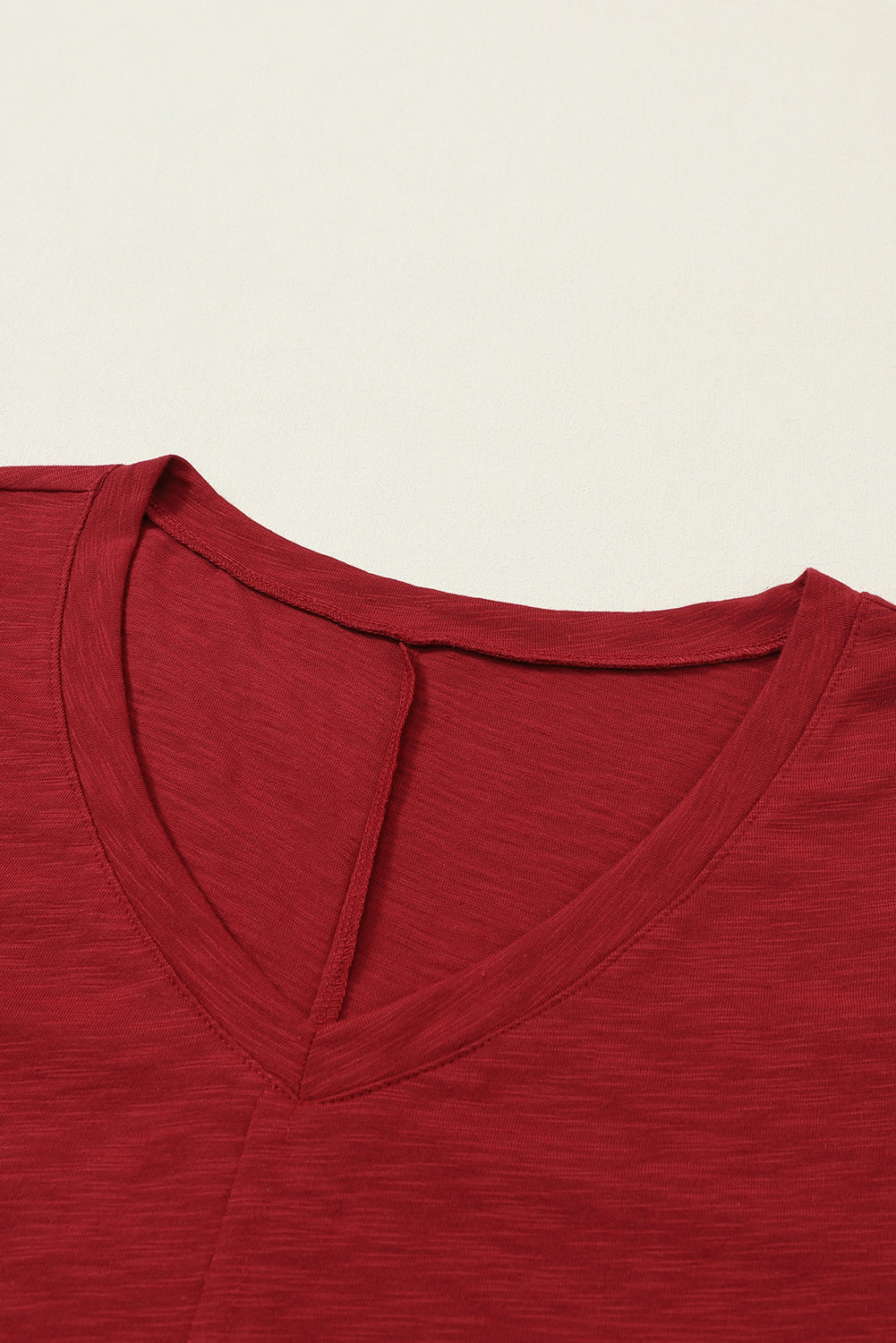 Red Dahlia Piping Detail Plus Size Long Sleeve Top