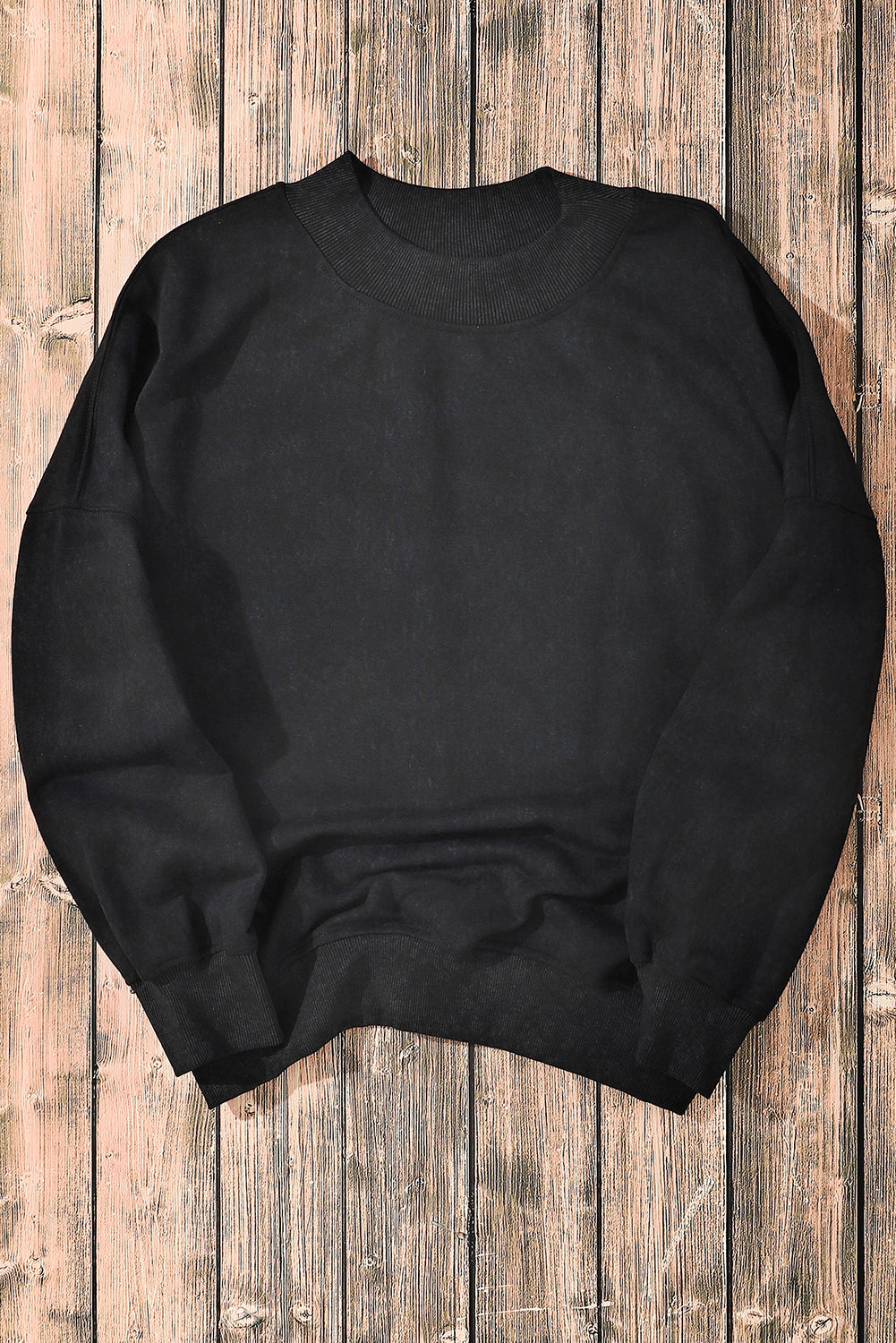 Brown Drop Shoulder Crew Neck Pullover Sweatshirt