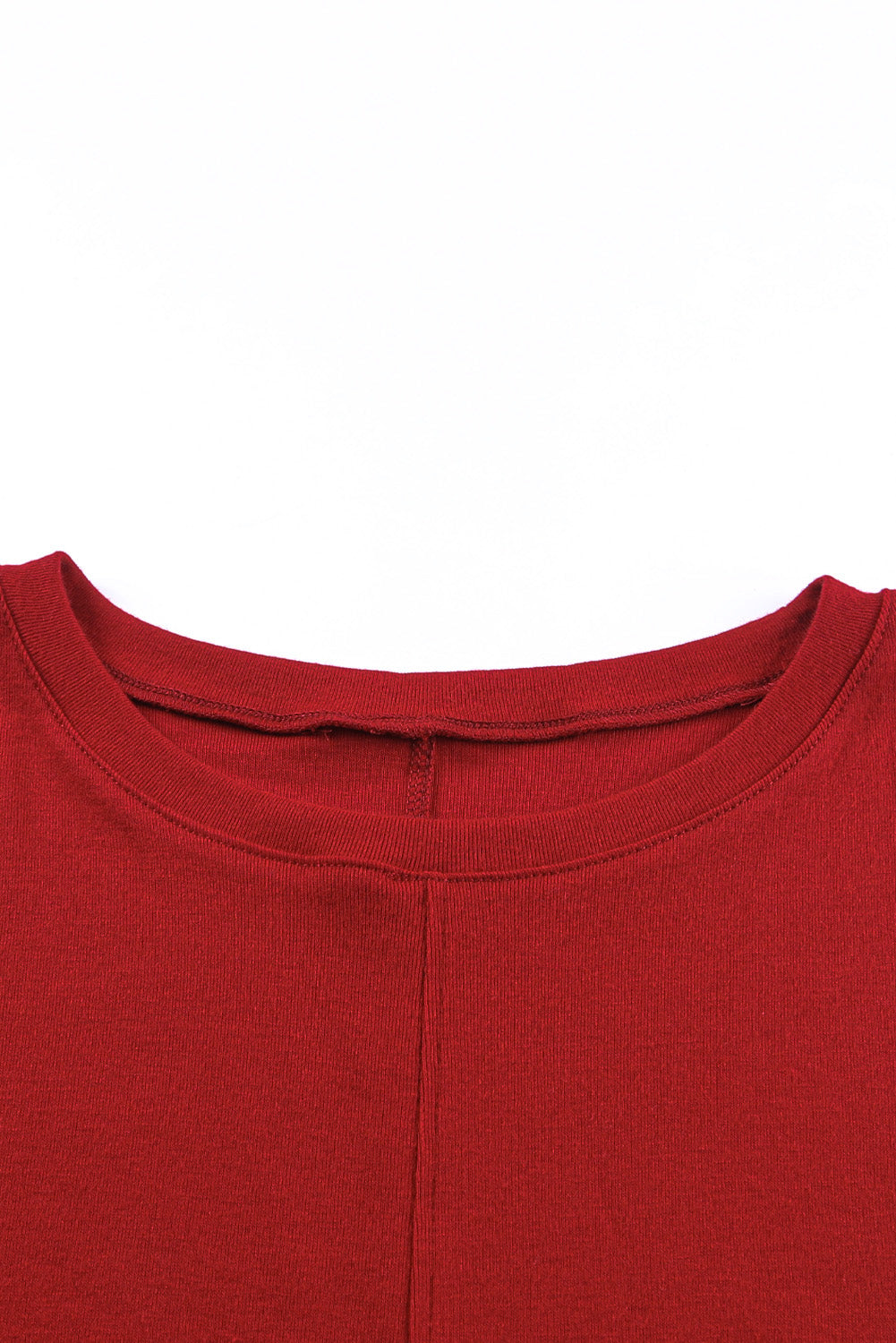 Red Dahlia Piping Detail Plus Size Long Sleeve Top